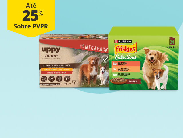 At&eacute; 25% PVPR em packs de comida h&uacute;mida